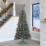 Vidaxl kunstkerstboom met 300 led groen 240 cm pvc en plastic en staal