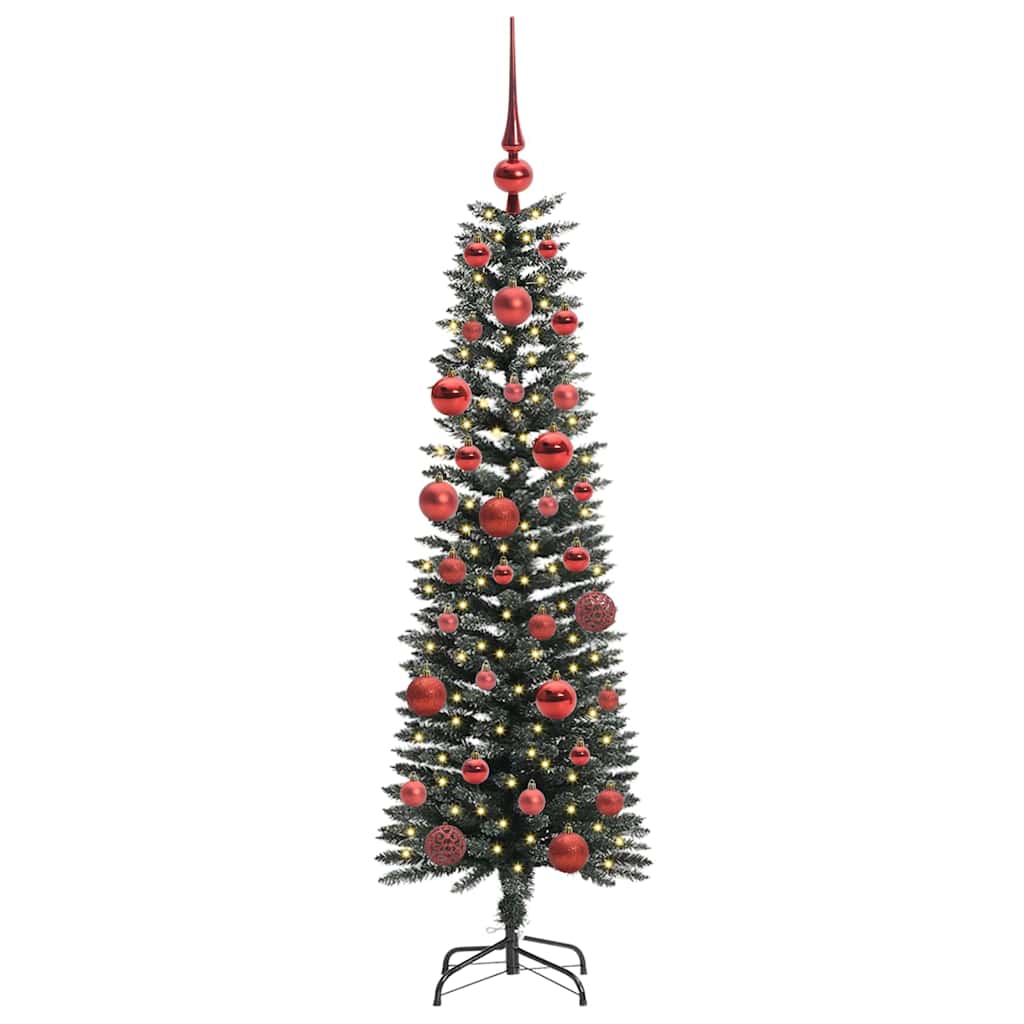 Vidaxl kunstkerstboom met 150 led groen 150 cm pvc en plastic en staal