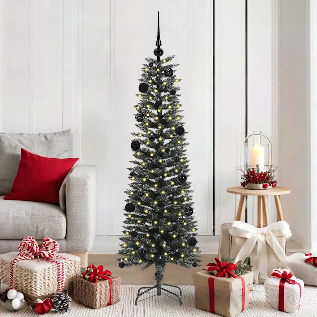Vidaxl kunstkerstboom met 150 led groen 150 cm pvc en plastic en staal