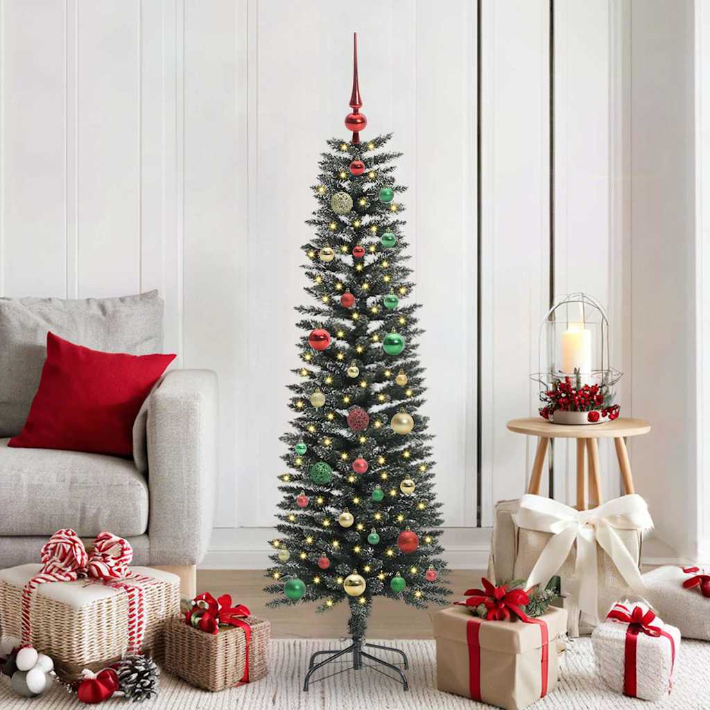 Vidaxl kunstkerstboom met 150 led groen 150 cm pvc en plastic en staal