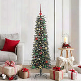 Vidaxl kunstkerstboom met 150 led groen 150 cm pvc en plastic en staal