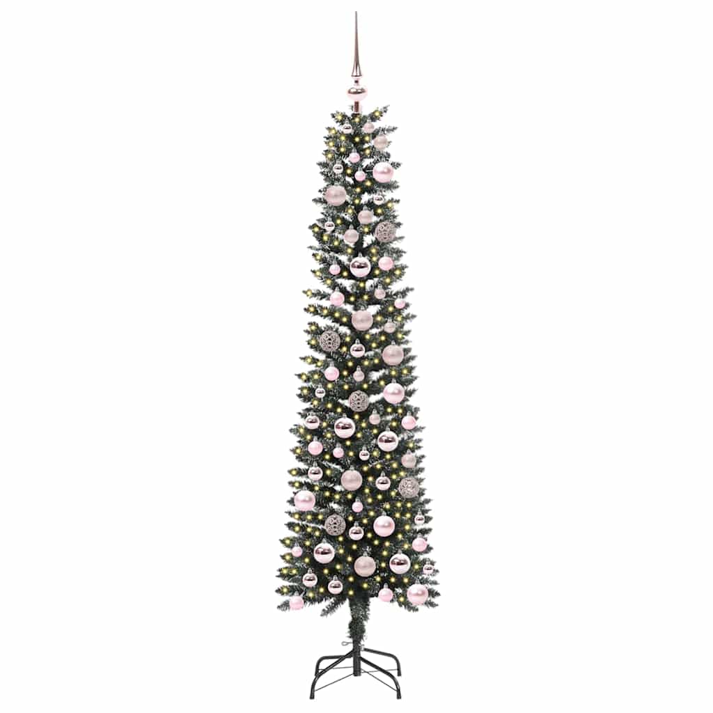 Vidaxl kunstkerstboom met 300 led groen 180 cm pvc en plastic en staal