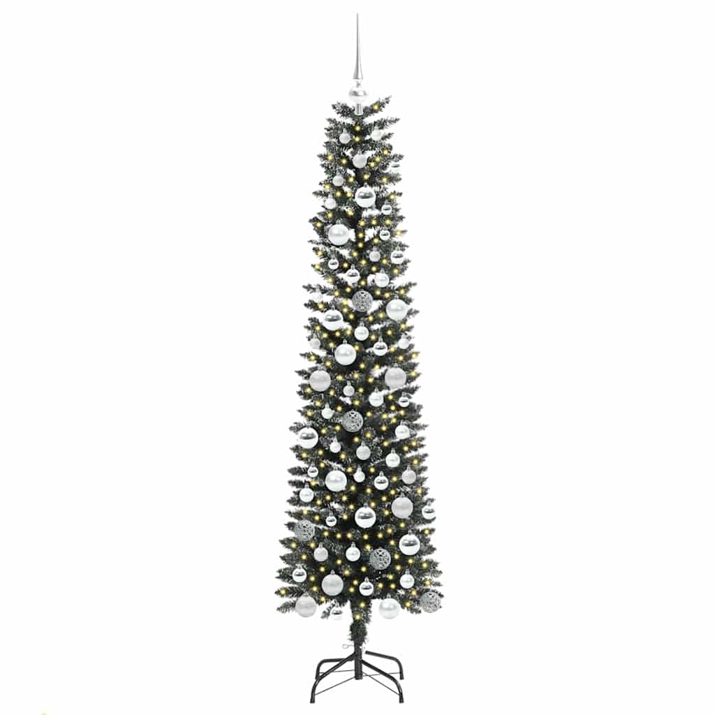 Vidaxl kunstkerstboom met 300 led groen 180 cm pvc en plastic en staal
