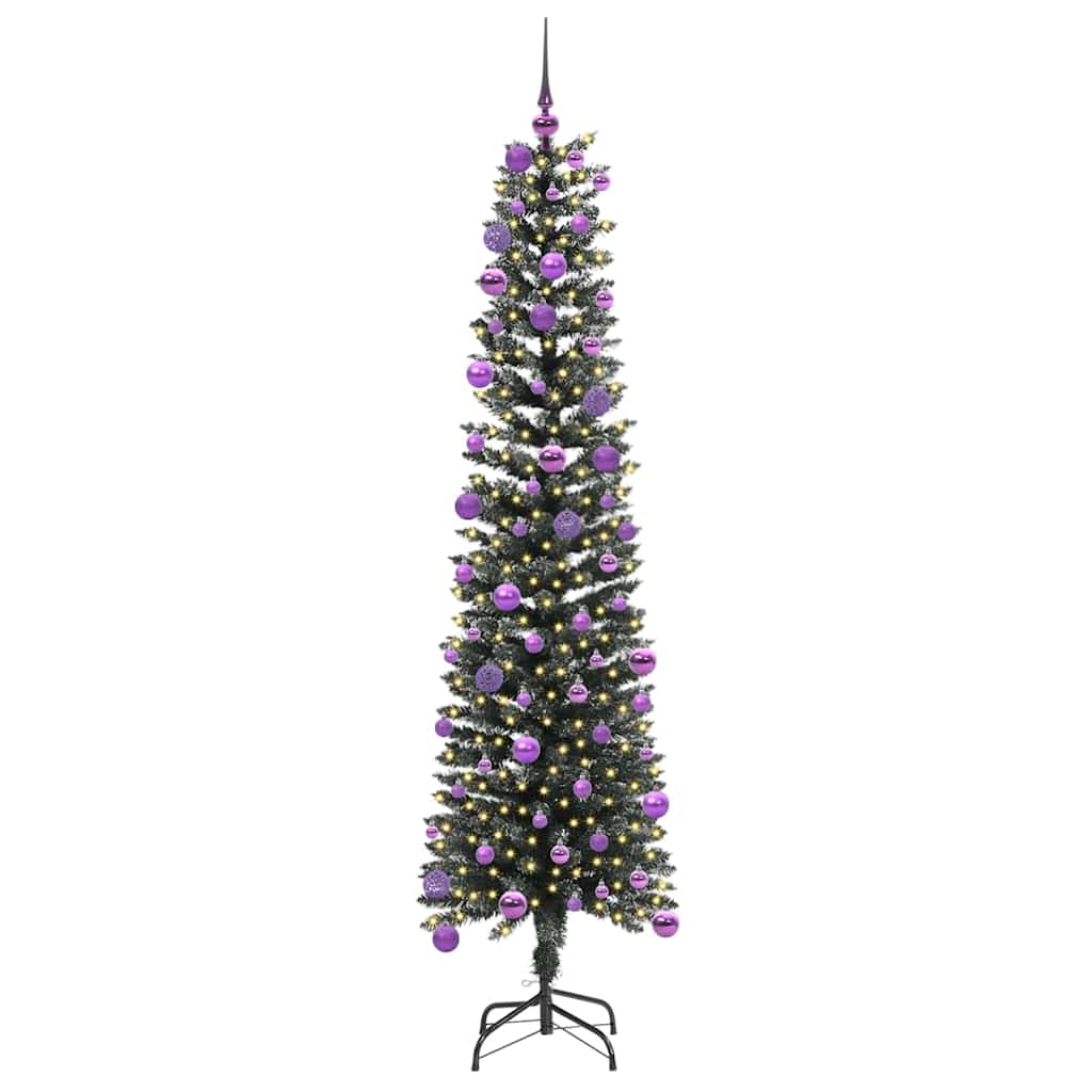 Vidaxl kunstkerstboom met 300 led groen 180 cm pvc en plastic en staal