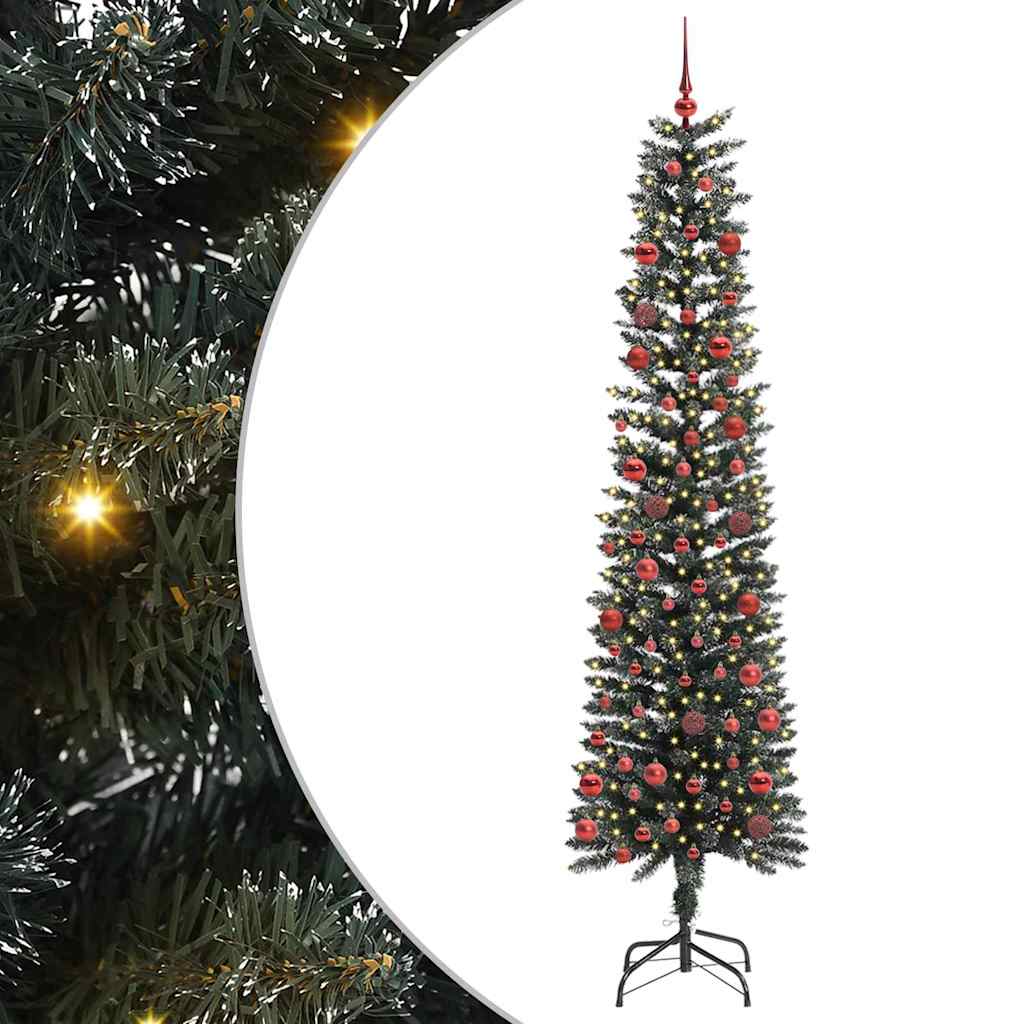 Vidaxl kunstkerstboom met 300 led groen 210 cm pvc en plastic en staal