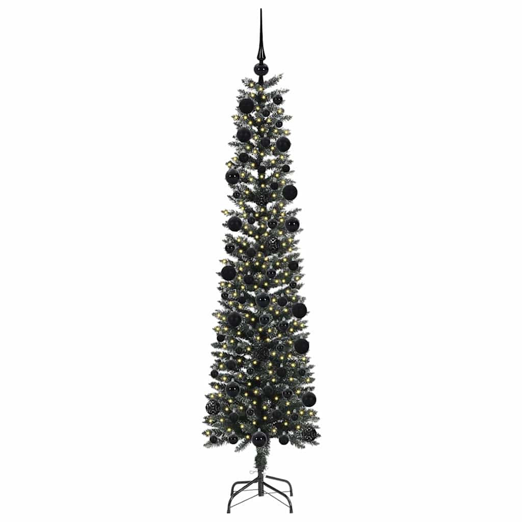 Vidaxl kunstkerstboom met 300 led groen 210 cm pvc en plastic en staal