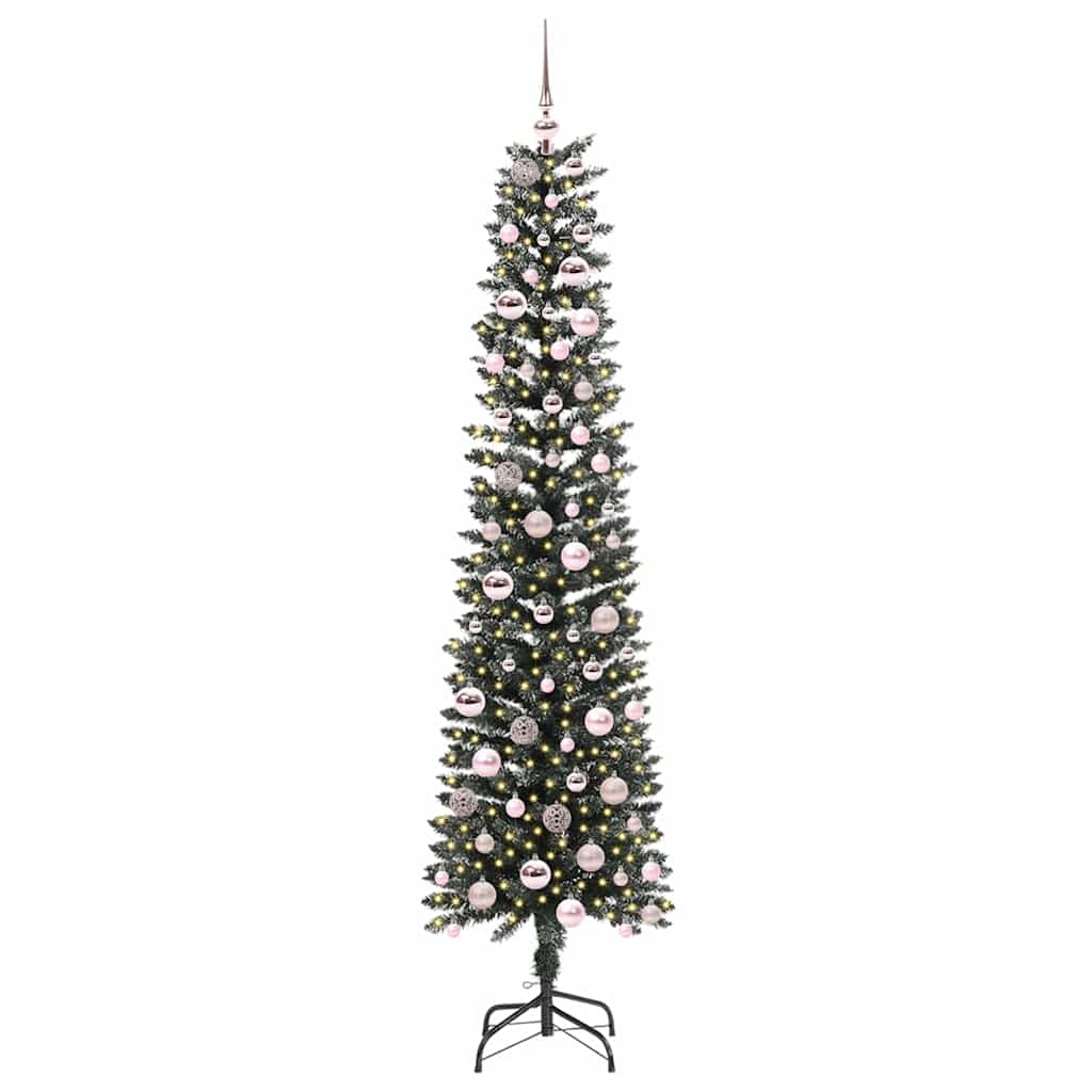 Vidaxl kunstkerstboom met 300 led groen 210 cm pvc en plastic en staal