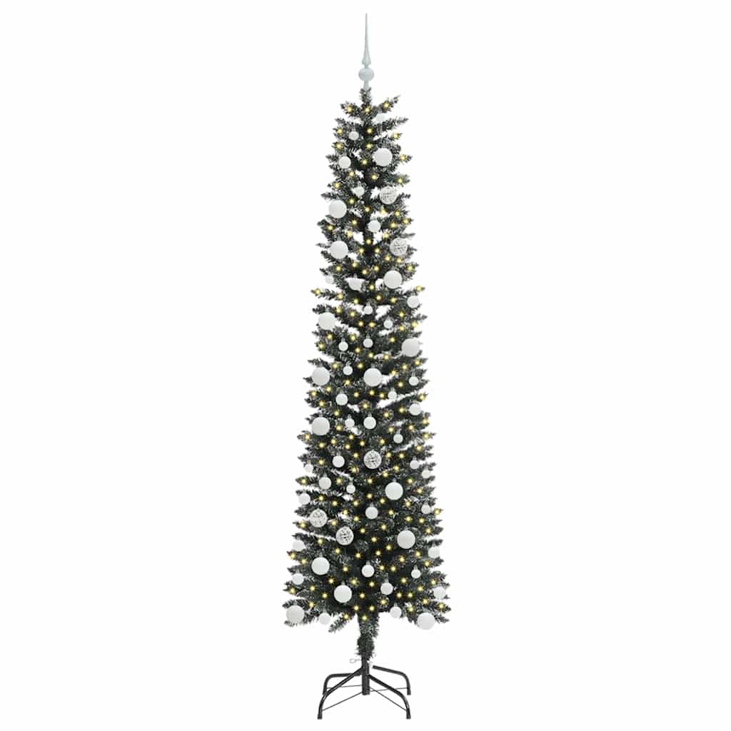 Vidaxl kunstkerstboom met 300 led groen 210 cm pvc en plastic en staal