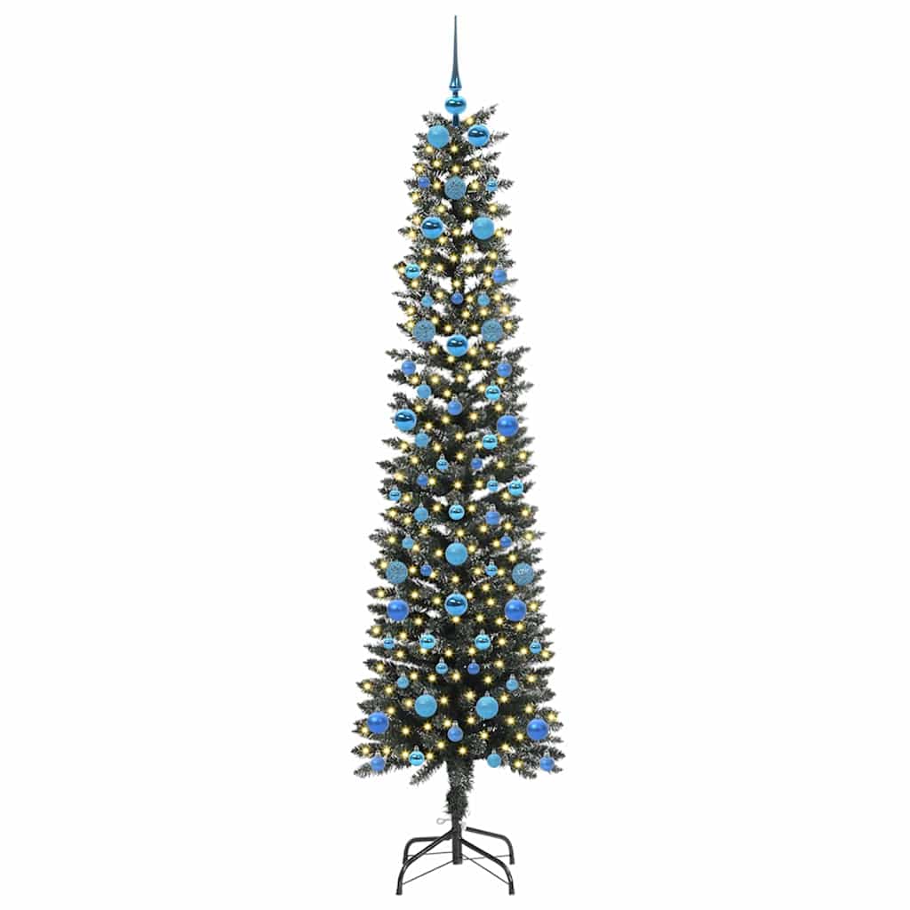 Vidaxl kunstkerstboom met 300 led groen 210 cm pvc en plastic en staal