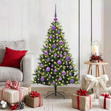 Vidaxl kunstkerstboom met scharnier 150 leds groen 120 cm pvc en pe