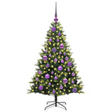 Vidaxl kunstkerstboom met scharnier 150 leds groen 120 cm pvc en pe
