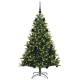 Vidaxl kunstkerstboom met scharnier 150 leds groen 150 cm pvc en pe