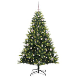 Vidaxl kunstkerstboom met scharnier 150 leds groen 150 cm pvc en pe