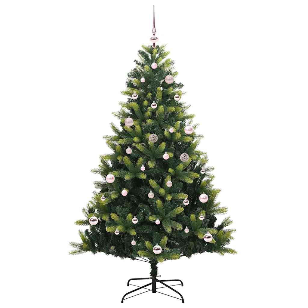 Vidaxl kunstkerstboom met scharnier 150 leds groen 150 cm pvc en pe