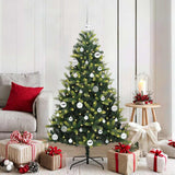 Vidaxl kunstkerstboom met scharnier 150 leds groen 150 cm pvc en pe