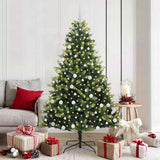 Vidaxl kunstkerstboom met scharnier 300 leds groen 180 cm pvc en pe