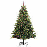 Vidaxl kunstkerstboom met scharnier 300 leds groen 210 cm pvc en pe