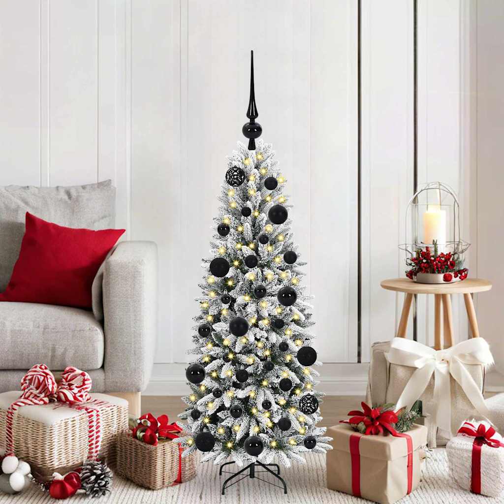 Vidaxl kunstkerstboom wit 120 cm pvc en plastic en staal en pe