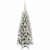 Vidaxl kunstkerstboom wit 120 cm pvc en plastic en staal en pe