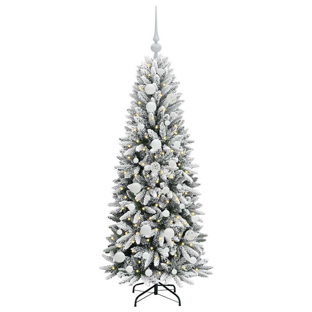 Vidaxl kunstkerstboom wit 120 cm pvc en plastic en staal en pe