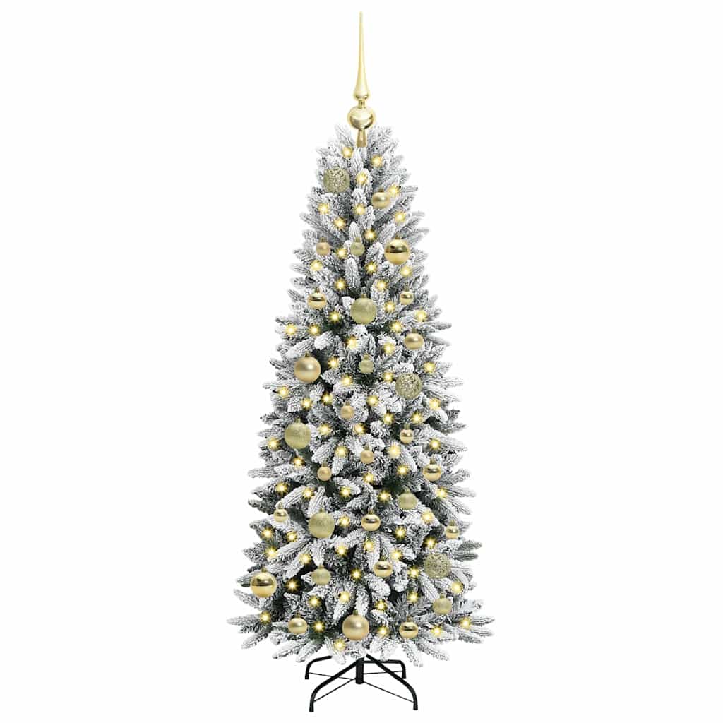 Vidaxl kunstkerstboom wit 120 cm pvc en plastic en staal en pe
