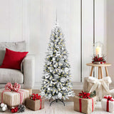 Vidaxl kunstkerstboom wit 120 cm pvc en plastic en staal en pe
