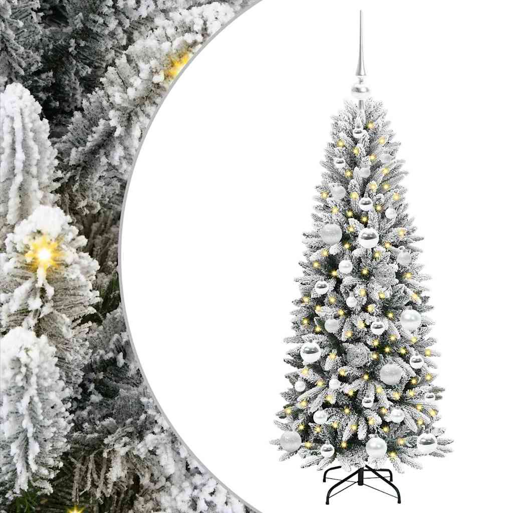 Vidaxl kunstkerstboom wit 120 cm pvc en plastic en staal en pe