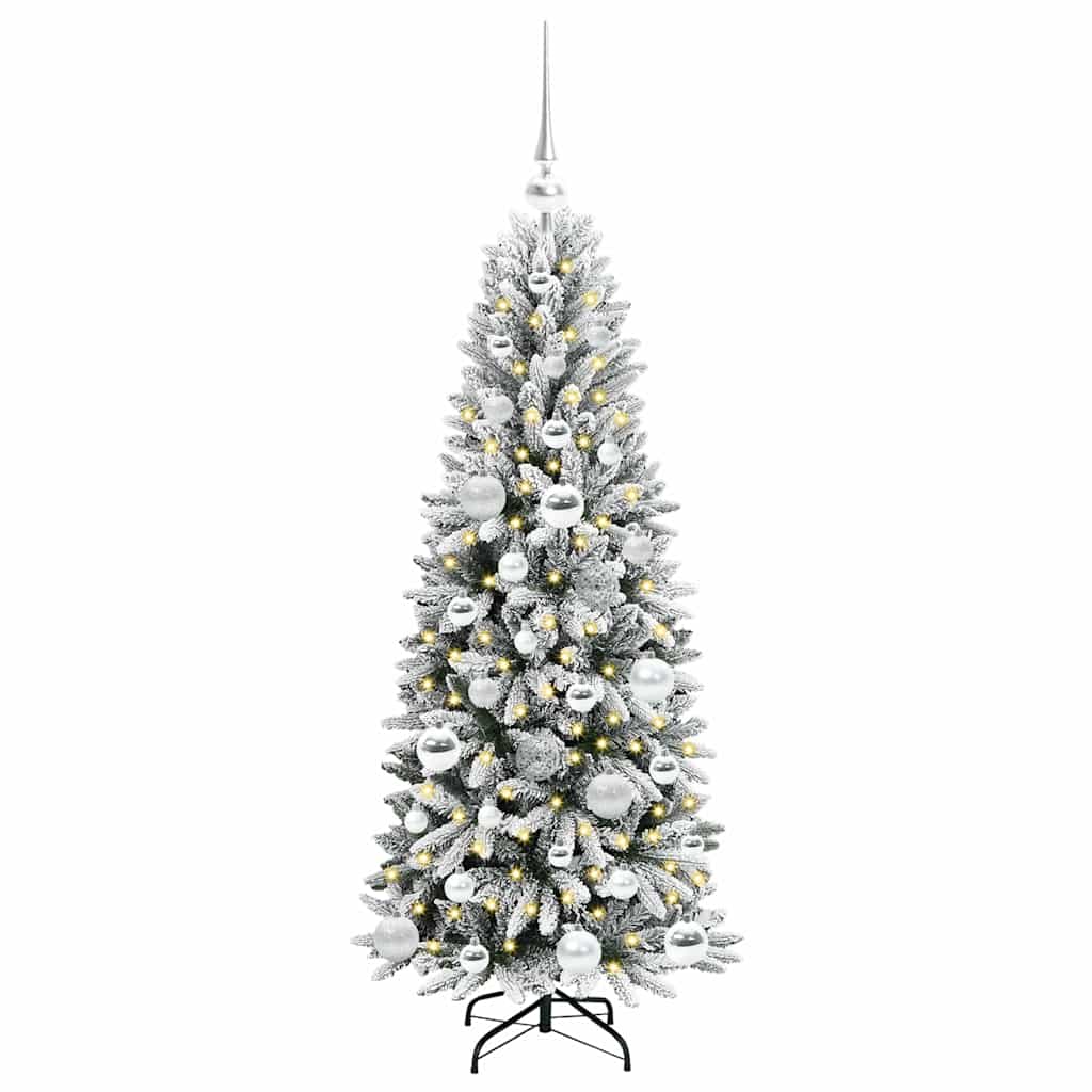 Vidaxl kunstkerstboom wit 120 cm pvc en plastic en staal en pe