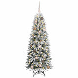 Vidaxl kunstkerstboom wit 150 cm pvc en plastic en staal en pe