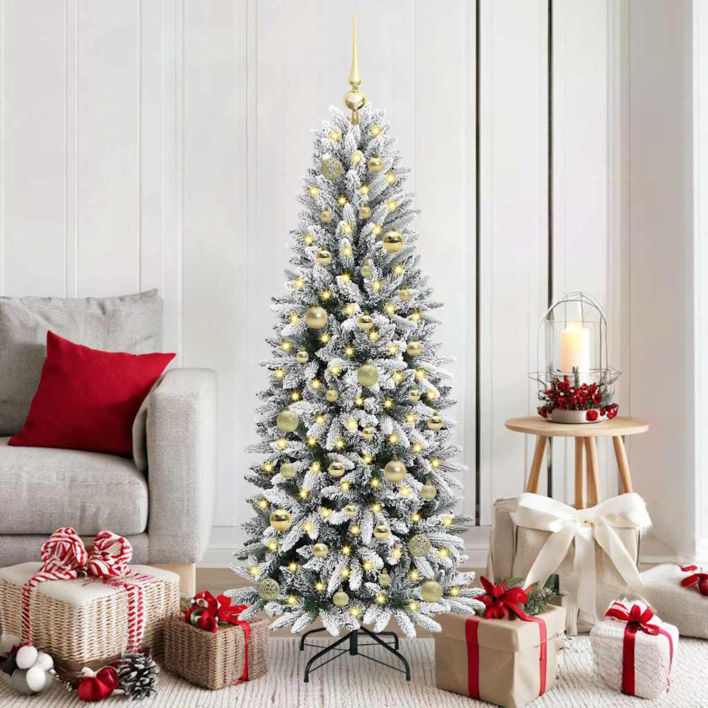 Vidaxl kunstkerstboom wit 150 cm pvc en plastic en staal en pe