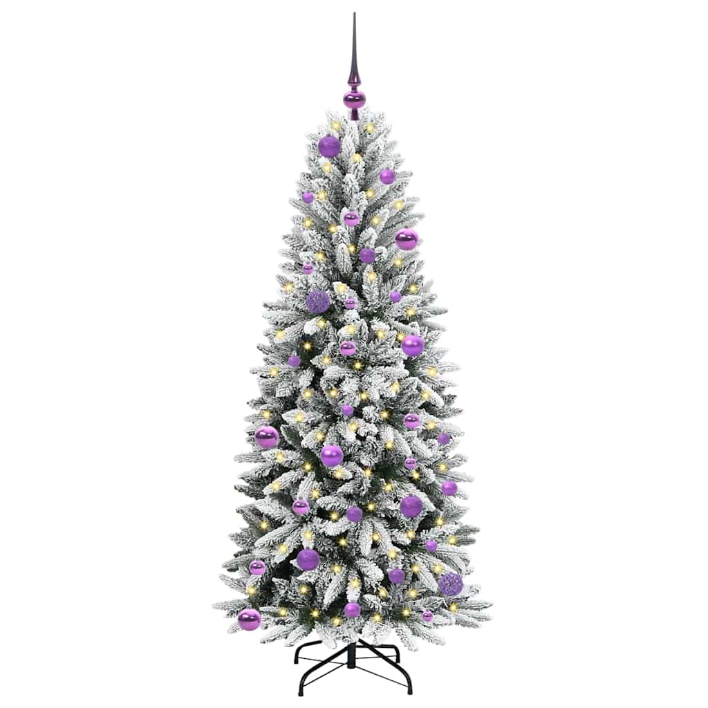 Vidaxl kunstkerstboom wit 150 cm pvc en plastic en staal en pe