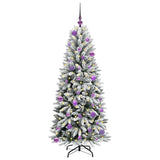 Vidaxl kunstkerstboom wit 150 cm pvc en plastic en staal en pe