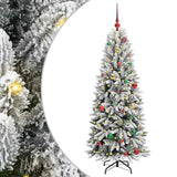 Vidaxl kunstkerstboom wit 150 cm pvc en plastic en staal en pe