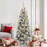 Vidaxl kunstkerstboom wit 180 cm pvc en plastic en staal en pe