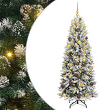 Vidaxl kunstkerstboom wit 180 cm pvc en plastic en staal en pe