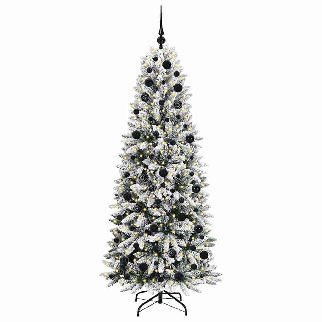Vidaxl kunstkerstboom wit 180 cm pvc en plastic en staal en pe