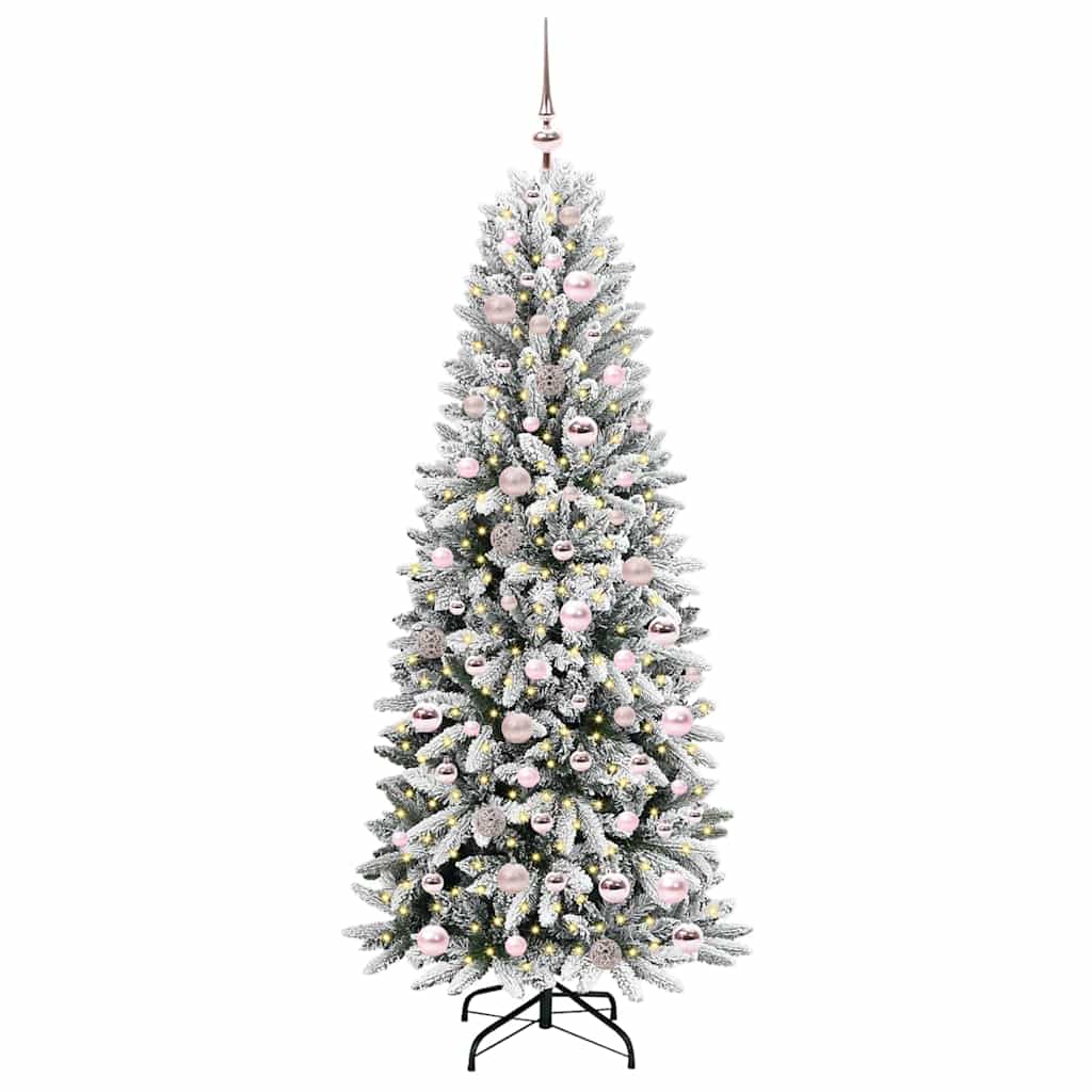 Vidaxl kunstkerstboom wit 180 cm pvc en plastic en staal en pe