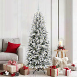 Vidaxl kunstkerstboom wit 180 cm pvc en plastic en staal en pe