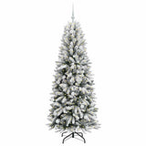 Vidaxl kunstkerstboom wit 180 cm pvc en plastic en staal en pe