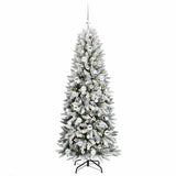Vidaxl kunstkerstboom wit 180 cm pvc en plastic en staal en pe