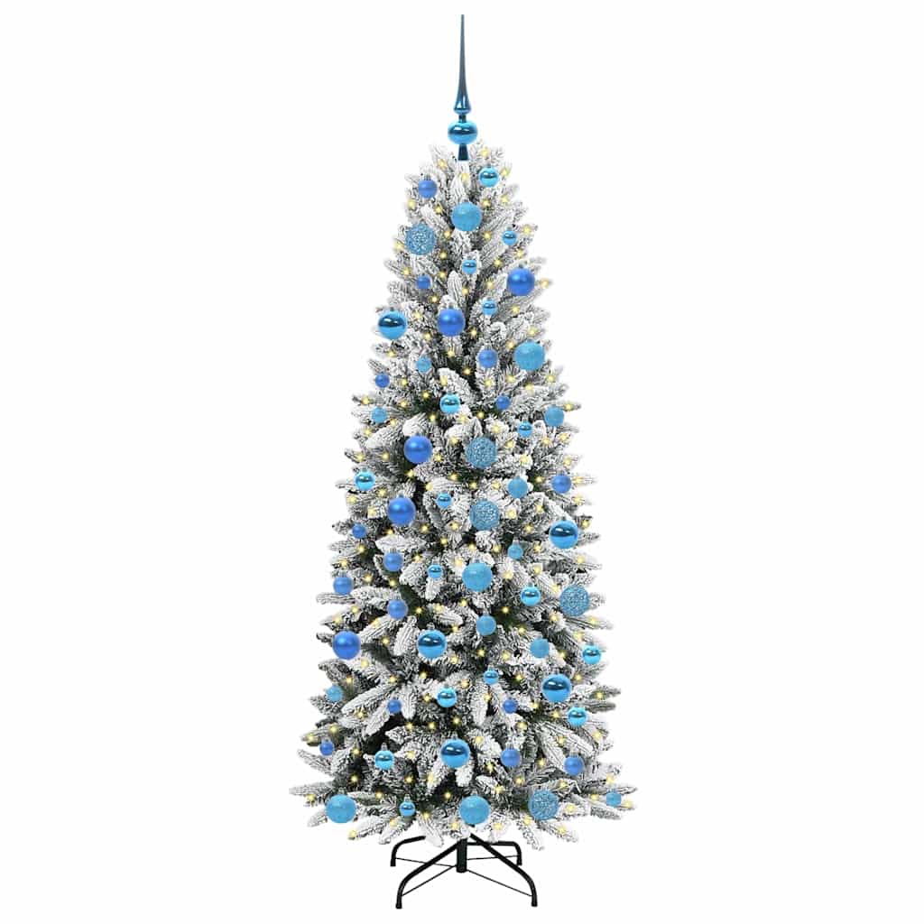 Vidaxl kunstkerstboom wit 180 cm pvc en plastic en staal en pe