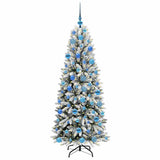 Vidaxl kunstkerstboom wit 180 cm pvc en plastic en staal en pe