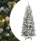 Vidaxl kunstkerstboom wit 210 cm pvc en plastic en staal en pe