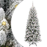 Vidaxl kunstkerstboom wit 210 cm pvc en plastic en staal en pe