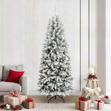 Vidaxl kunstkerstboom wit 210 cm pvc en plastic en staal en pe