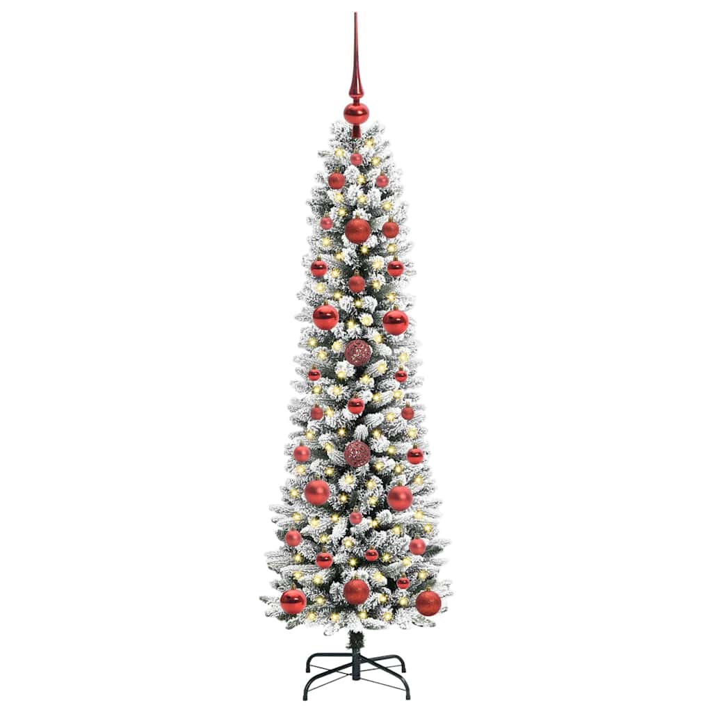 Vidaxl kunstkerstboom met 150 led wit 120 cm pvc en metaal en plastic