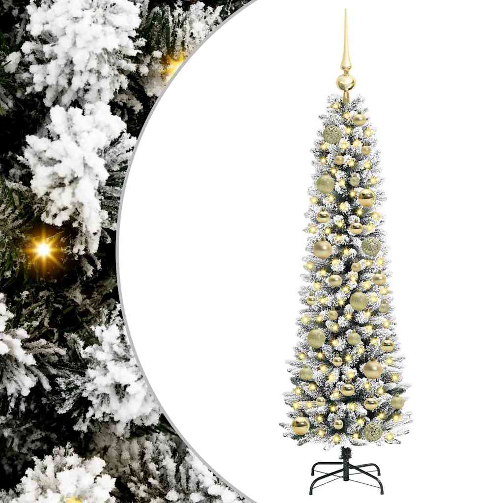 Vidaxl kunstkerstboom met 150 led wit 120 cm pvc en metaal en plastic