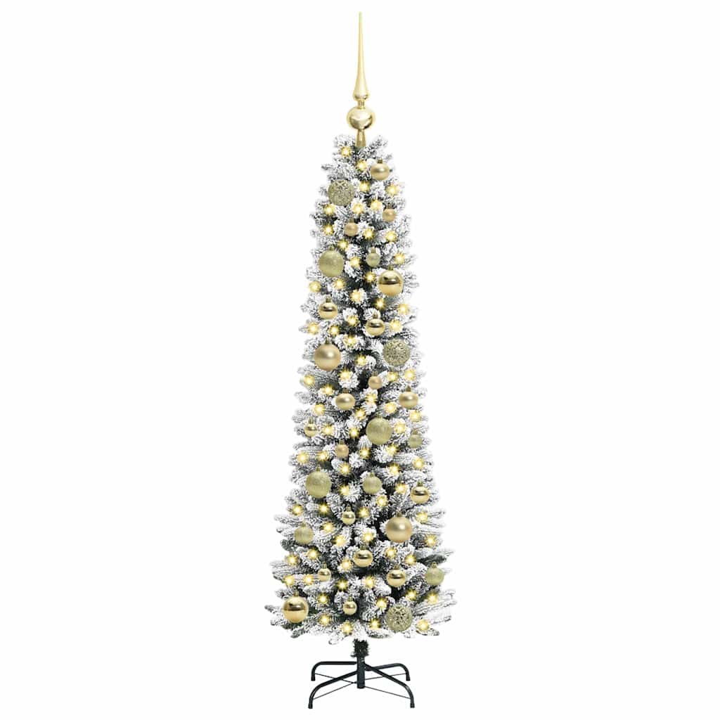 Vidaxl kunstkerstboom met 150 led wit 120 cm pvc en metaal en plastic
