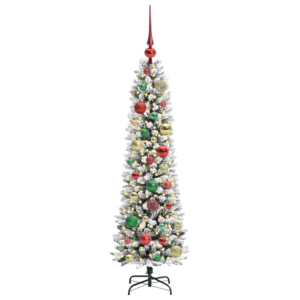 Vidaxl kunstkerstboom met 150 led wit 120 cm pvc en metaal en plastic