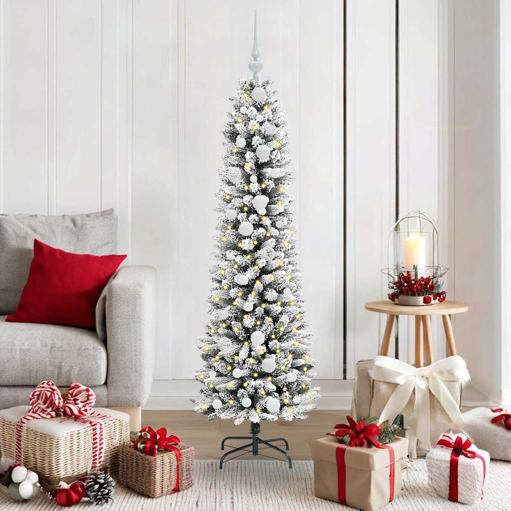 Vidaxl kunstkerstboom met 150 led wit 150 cm pvc en metaal en plastic